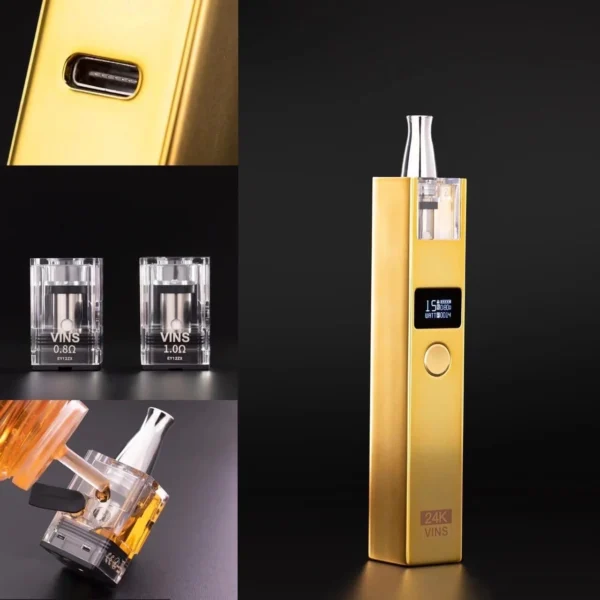 【小煙主機】VINS 24K 小金條 / 18K 小銀磚 注油式主機